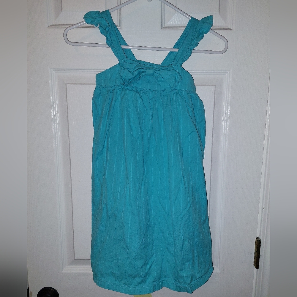 Girls Flutter Bow Woven Dress